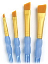 GOLDEN TAKLON 4 PC ANGULAR BRUSH SET - Royal Langnickel