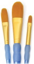 GOLDEN TAKLON 3 PC FILBERT WASH BRUSH SET - Royal Langnickel