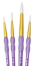 White Taklon 4 pc Round Artist Brush Set - Royal Langnickel