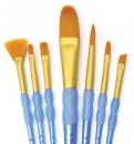 Golden Taklon 7 Pc Oval Variety Brush Set - Royal Langnickel