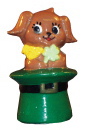 Boy Dog in Hat Plaster Statue