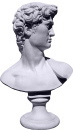 David Bust looking to side Plaster Statue