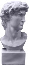 David Bust on Square Base Large Plaster Statue