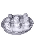 Pie Tic Tac Toe Game Plaster Statue