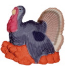 Turkey with Fruits Plaster Statue