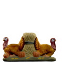 Twin Turkey Plaster Toothpick Holder