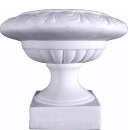 Wide Topiary Plaster Urn