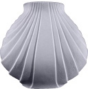 Art Deco Shell  Plaster Vase