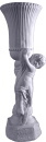 Cherub with Ribbed Plaster Urn right