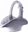 Daisy Basket Plaster Vase