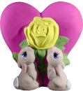 Bunny Heart Plaster Vase