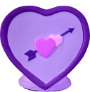 Double Heart  Plaster Vase