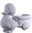 Duck with Cart Bowl Plaster Vase