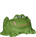 Frog Plaster Planter