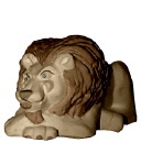 Lion Plaster Vase