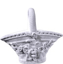 Tiny Basket  Plaster Vase