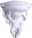 Cherub Plaster Wall Vase Left