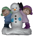Snowman Kids Plaster Statue