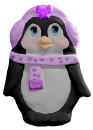 Winter Penguin Girl Plaster Plaque