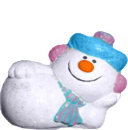 Pierre Snowman lying down Plaster Statue