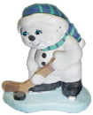 Hockey Snowman Plaster Statue