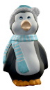 Winter Penguin Plaster Statue