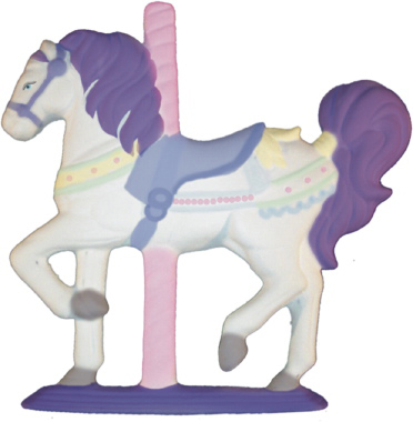 Carousel Horse Trotting Plaster Plaque