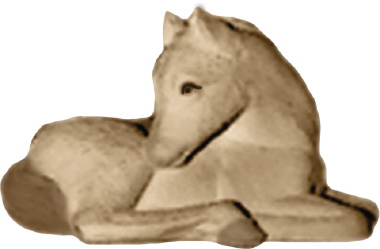Colt Lying Down Plaster Statue Medium