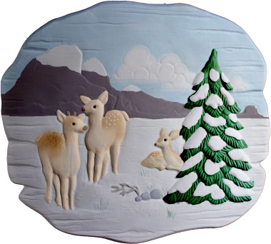 Woodland Animal Deer Plaster Plaque