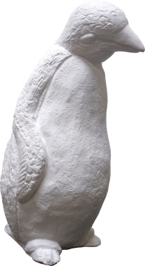 Penguin Mom Plaster Statue