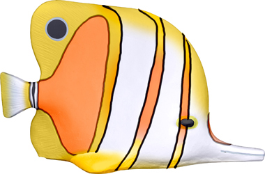 Butterfly Fish Plaster Statue