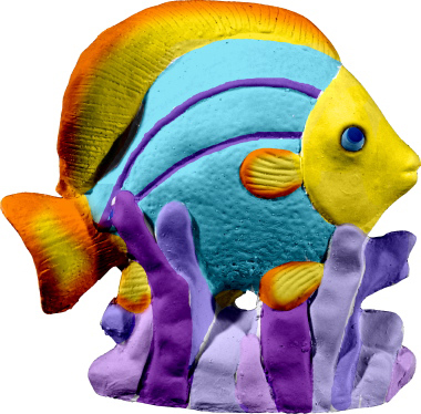 Tropical Fish Plaster Statue a