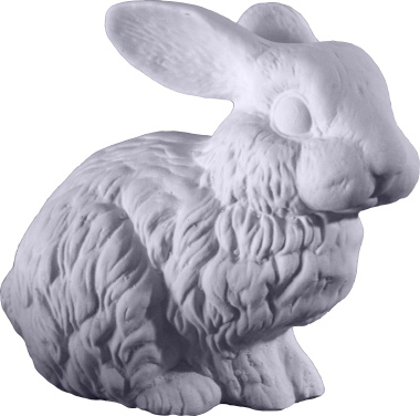 Fat Bunny Plaster Statue