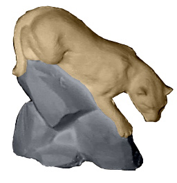 Mountain Lion Plaster Statue