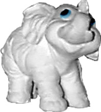 Fun Elephant Standing Plaster Statue