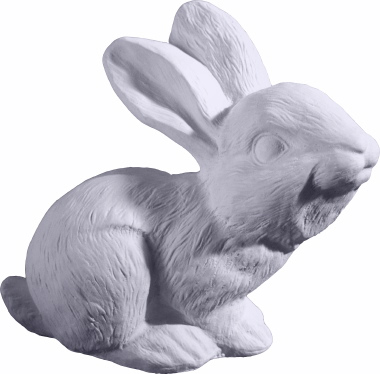 Bunny Rabbit Plaster Statue up