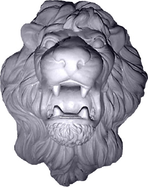 Roaring Lion Face Plaster Plaque Large