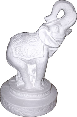 Circus Elephant on Base Plaster Statue