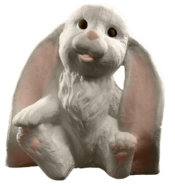 Lop Ear Bunny Seated Plaster Statue