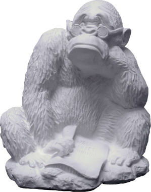 Wall Street Monkey Plaster Statue