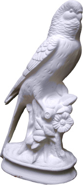 Parakeet Plaster Statue