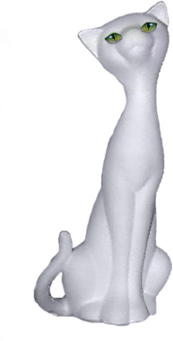 Love Cat Plaster Statue left