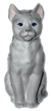 Smooth Cat Plaster Statue