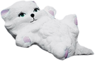 Kitten on Back Small Plaster Statue