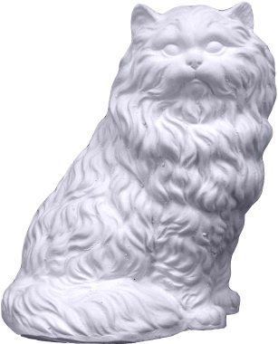 Kitten Plaster Statue