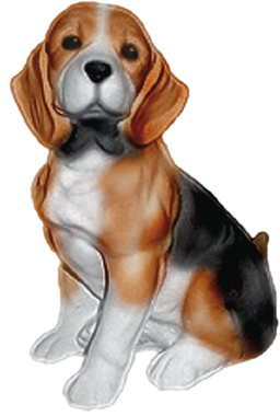 Beagle Plaster Statue