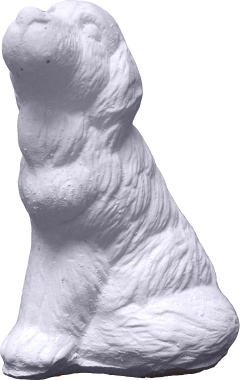 Small Dog Plaster Statue