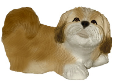 Lhasa Apso Plaster Statue