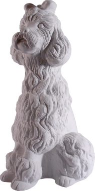 Fancy Poodle Plaster Statue