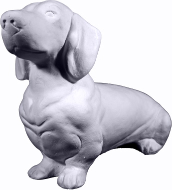 Dachshund Plaster Statue